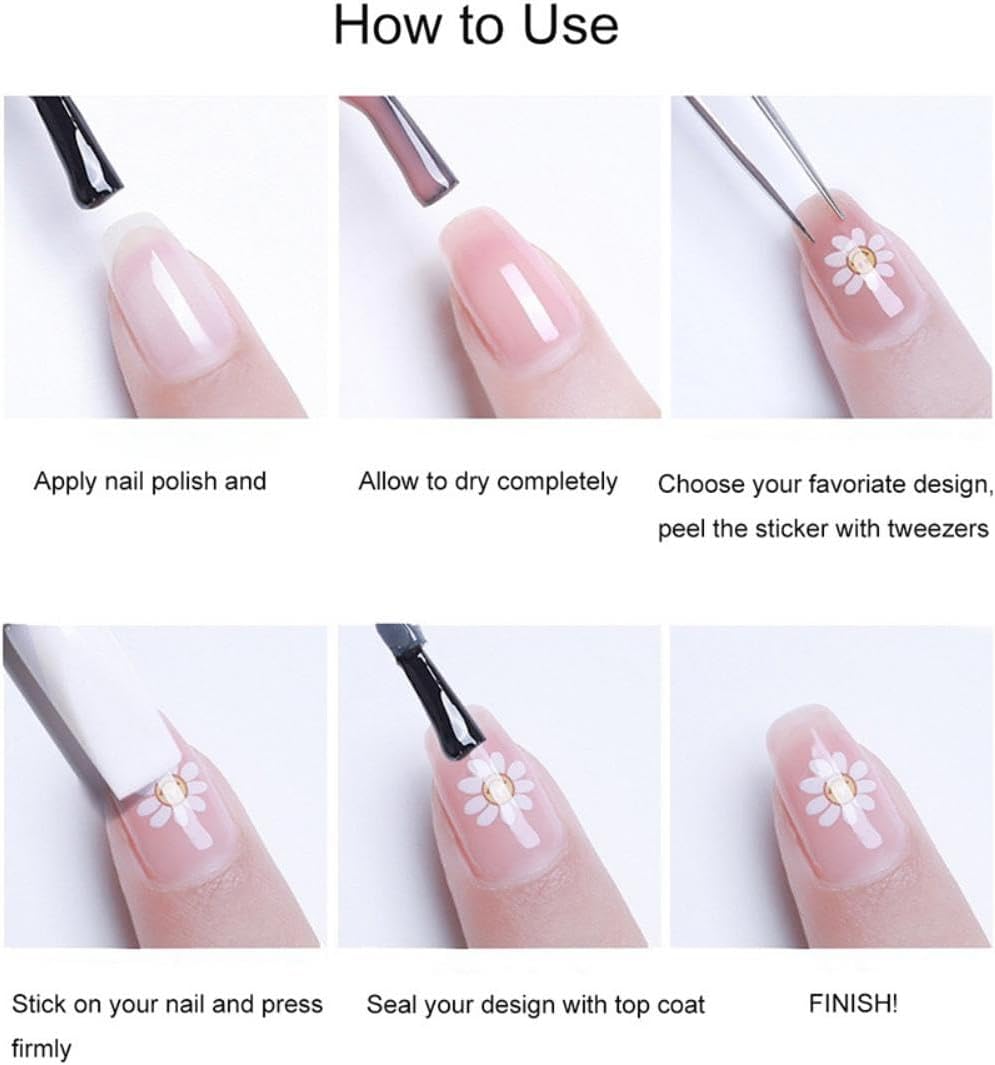 5D Embossed Pink Nail Stickers for Nail Art Cake Strawberry Bow Nail Art Stickers Nail Decals Self Adhesive Cute Nails Design Manicure Supplies Charm for Women Nails Decorations