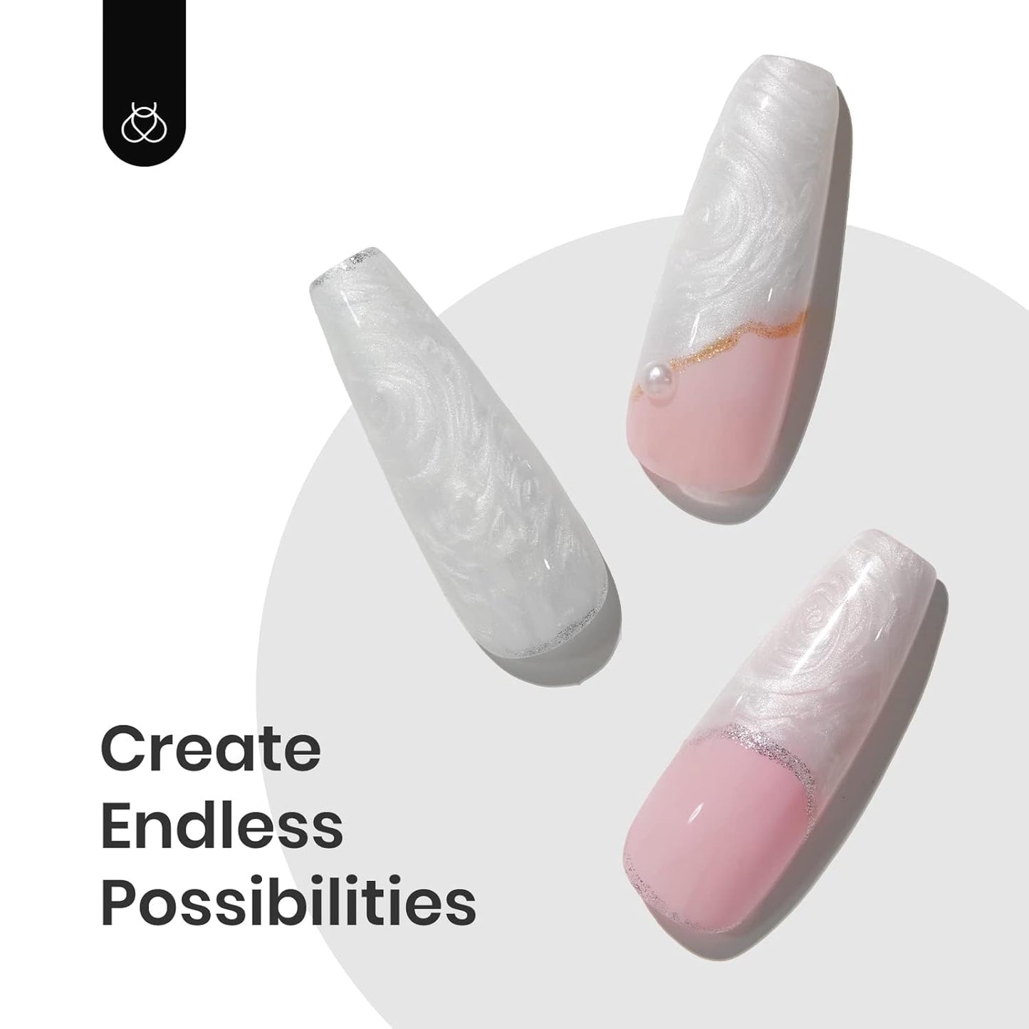 Beetles Pearl White Gel Nail Polish, 15ml 0.5Oz Pearl Shimmer White Mermaid Pearlescent Shell Nail Gel Polish Soak Off Uv Led Curing Requires Manicure Salon DIY Home Gifts for Wome