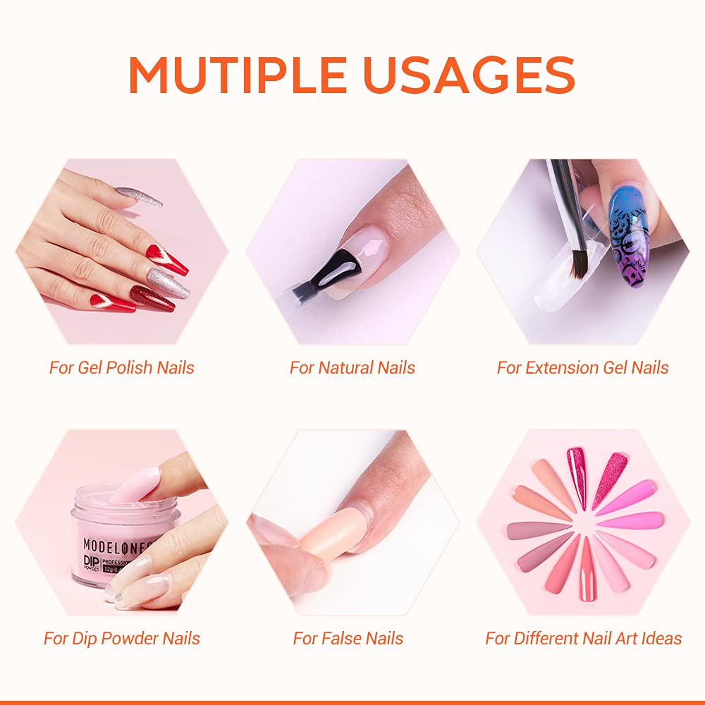 modelones Gel Nail Polish Base Coat, 2025 Upgraded Formula Clear High Glossy Gel Base coat Soak Off Long-Lasting DIY Home Salon Nail Art 15ml