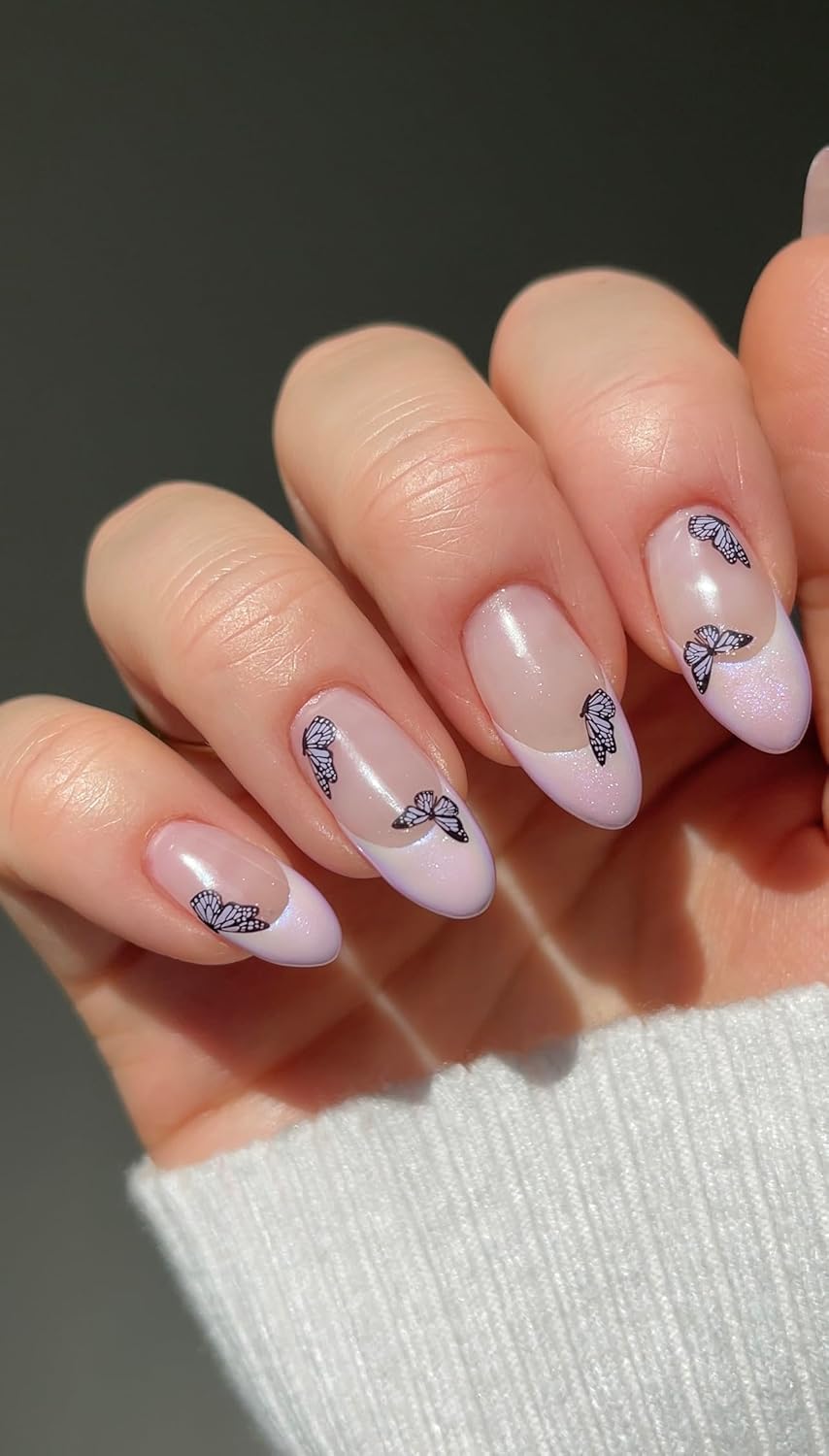 Lily Pond Nail Stickers - Lightweight & Easy-to-Apply Nail Art with Cute & Trendy Designs - Durable & Long-Lasting Nail Stickers for Women, Ideal for DIY Manicures