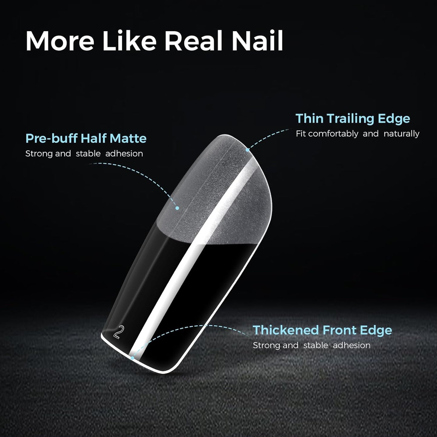 TOMICCA Short Square Nail Tips Acrylic Nails 240Pcs Acrylic Nail Kit Gel Nail Tips 12 Sizes Pre-shape Short Clear Fake Nails for Nail Extension Art Home DIY