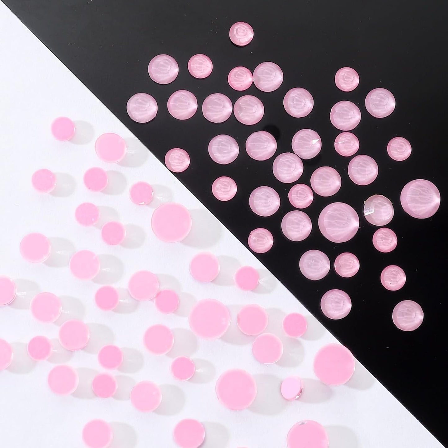 Mocha Rose Flatback Rhinestones, Glass Rhinestones for Nail Art and Craft, Glue Fix, Loose Crystal Gemstones(Mocha Rose, SS12, 1440pcs, 2.9-3.0mm)