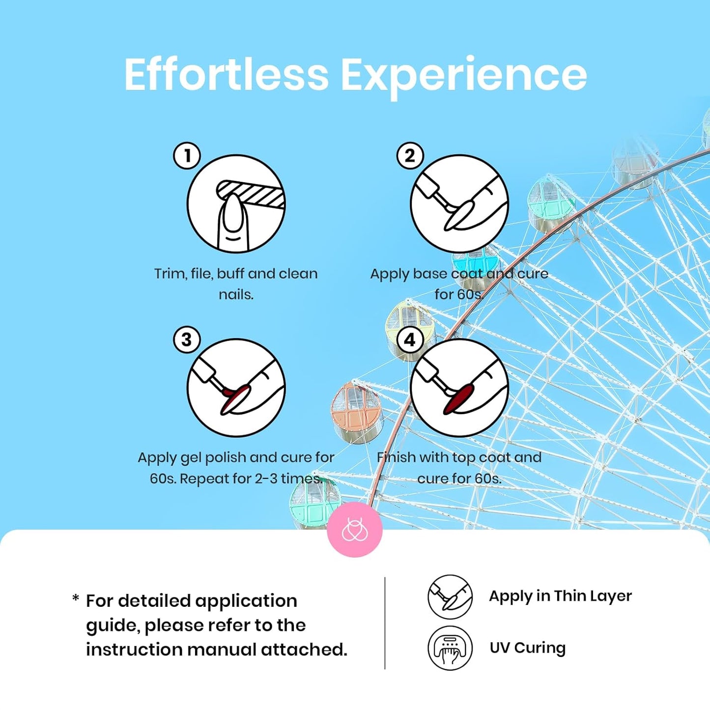 Beetles Gel Nail Polish Set- 23Pcs Color Gel Polish with Base Gel Top Coat Bright Colors, Gel Polish Kit Blue Pink Purple Orange Green Glitter Soak Off Uv Led Trendy Rainbow Nail Art