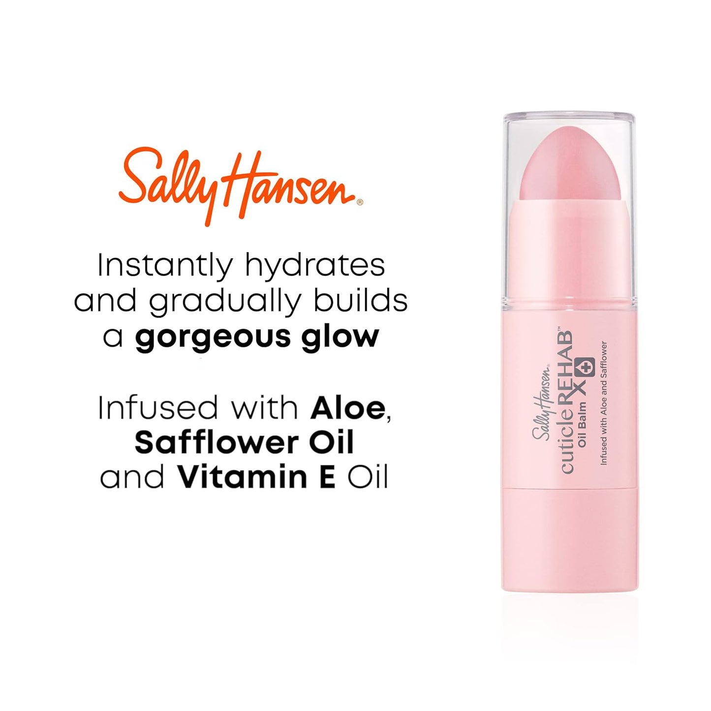 Sally Hansen Cuticle Rehab Oil Balm, Natural Essential Oil, Vitamin E, Nourish and Condition, Dry Nails and Cuticles