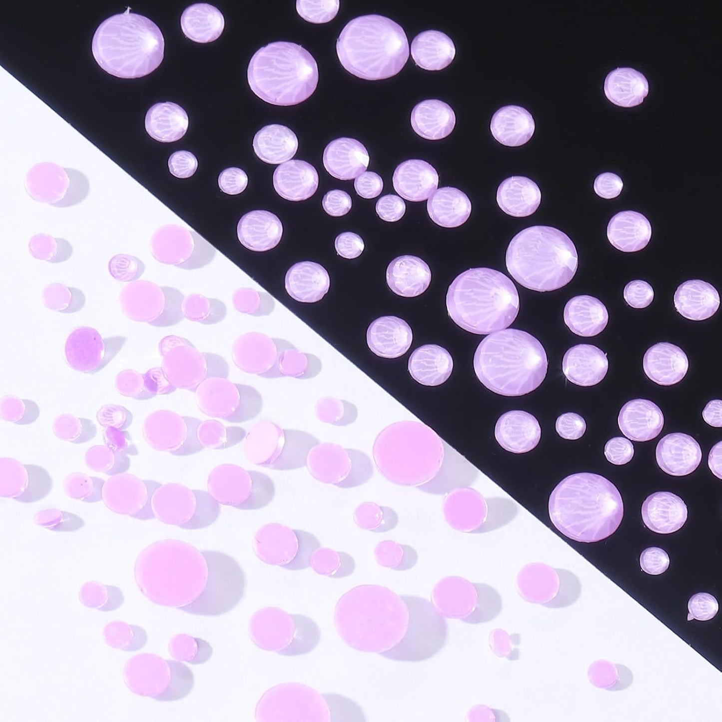 Mocha Lt.Purple Flatback Rhinestones, Glass Rhinestones for Nail Art and Craft, Glue Fix, Loose Crystal Gemstones(Mocha Lt.Purple, SS10, 1440pcs, 2.7-2.8mm)