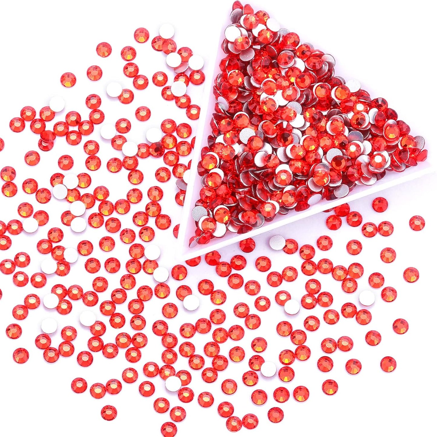 1440Pcs Orange Crystal Rhinestones,Glass Flatback Rhinestones Gemstones for Nail Face Makeup Art Crafts Clothes Decoration - (SS20,4.8mm,Orange)