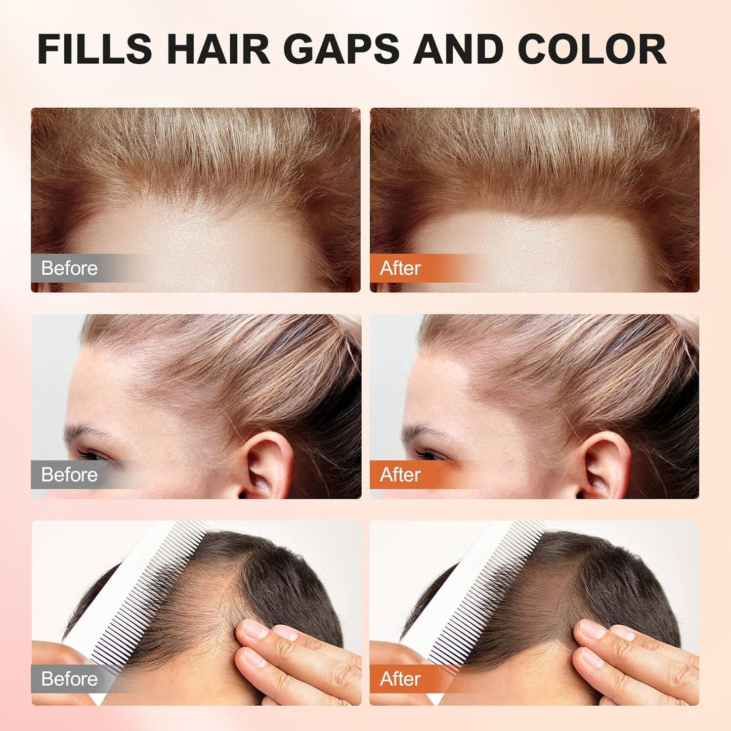 Root Touch Up Powder - Instant Gray Hair Coverage for Hairline, Eyebrows, Beard Line and Bald Spots (Coffee)