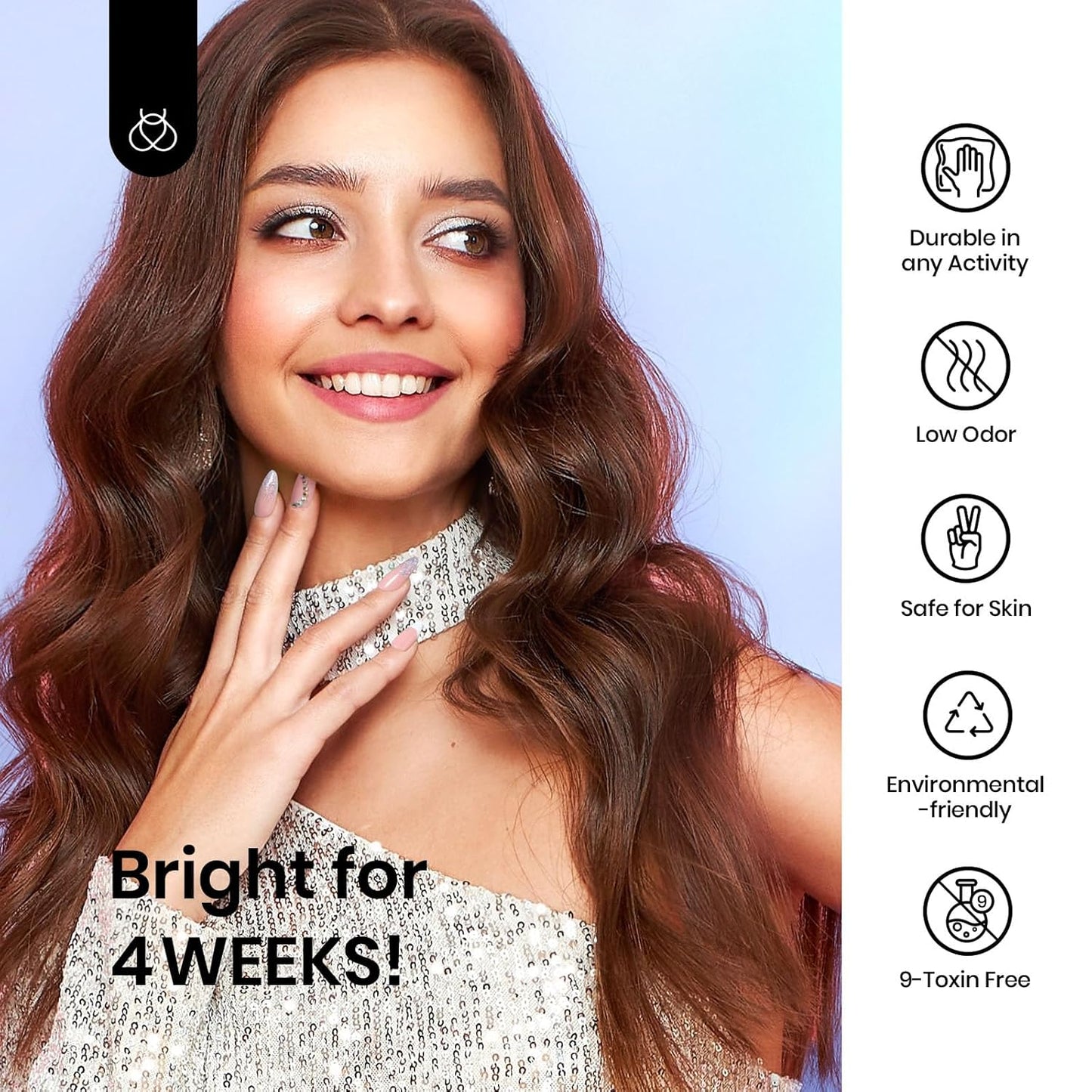 Beetles Glitter Gel Nail Polish, 15ml Silver Chrome Gel Polish, Diamond Shine Nail Polish, Soak Off U V LED Nail Lamp Long Lasting Highly Shine Nail Art Gifts for Women