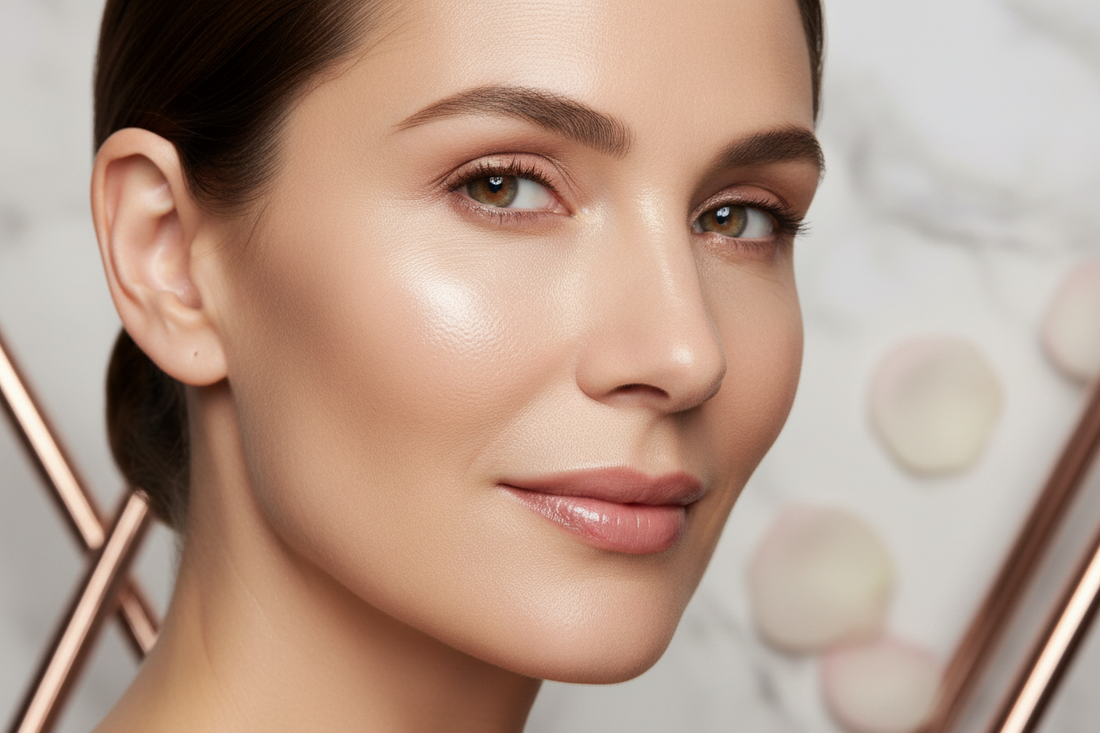 Flawless foundation application preventing settling into fine lines with smooth, luminous finish