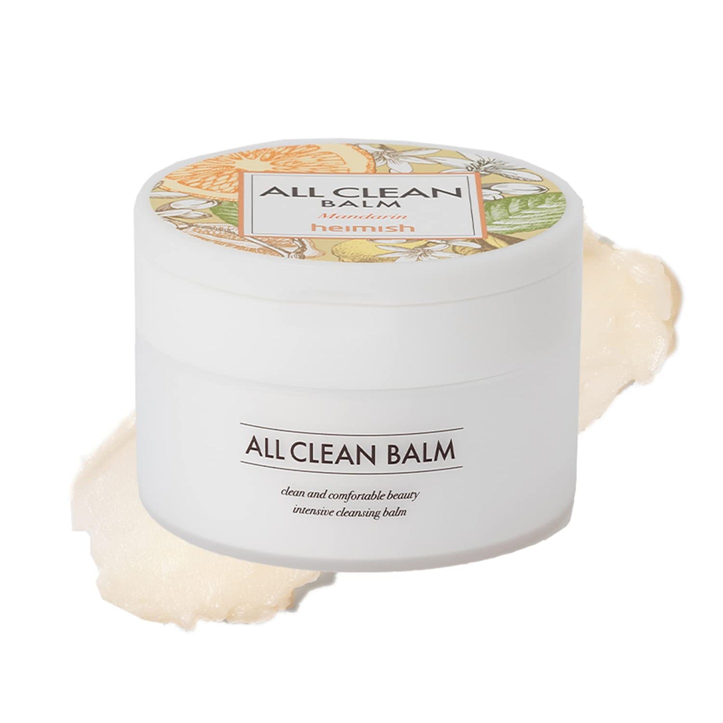 HEIMISH All Clean Balm Mandarin 4.0fl.oz/120ml - Cleansing Balm, Waterproof Makeup Remover, Face Cleanser, Oil Based Cleanser, Korean Skincare with Natural Aroma Oil, Vegan, For All Skin Types