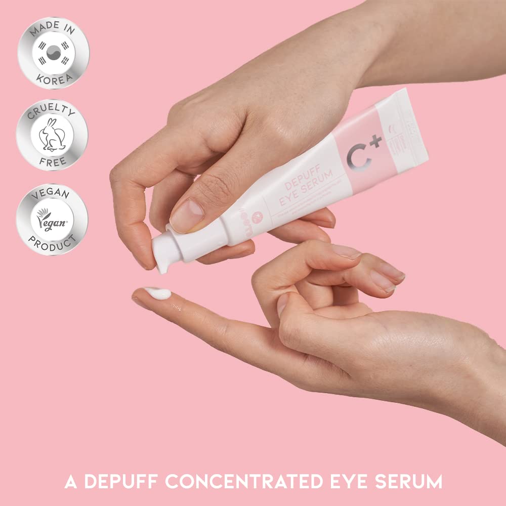Caffeine Eye Cream Serum For Dark Circles and Puffiness, Eye Bag Treatment for Men & Women, Caffeine, Collagen, Vitamin E, Korean EVE Vegan Facial Serum Under Eye 30g