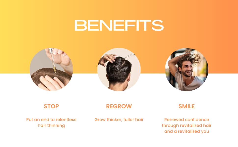 Minoxidil Topical Solution USP 5%, Extra Strength Hair Regrowth Treatment for Men, 3 Month Supply, Unscented, 6 Fl Oz (3 Pack)