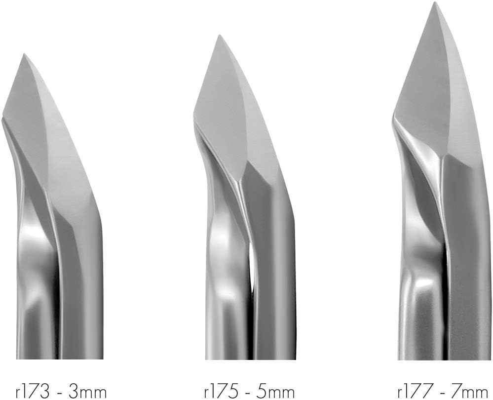 GERMANIKURE Standard Professional Cuticle Trimmer - 1/2 Half Jaw Nipper - Ethically Made in Germany - FINOX Stainless Steel Sharp Cuticle Remover in Leather Case – Manicure Tool, r175, 5mm