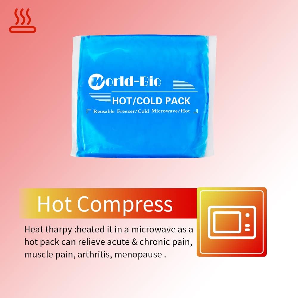 Large Gel Ice Packs for Injuries Reusable Hot Cold Pack Compress for Pain Relief, Rehabilitation, Comfort Ice Gel Pack Flexible Therapy on Neck, Arm, Knee, Leg, Shoulder, Elbow, Wrist - 2 Pack Blue