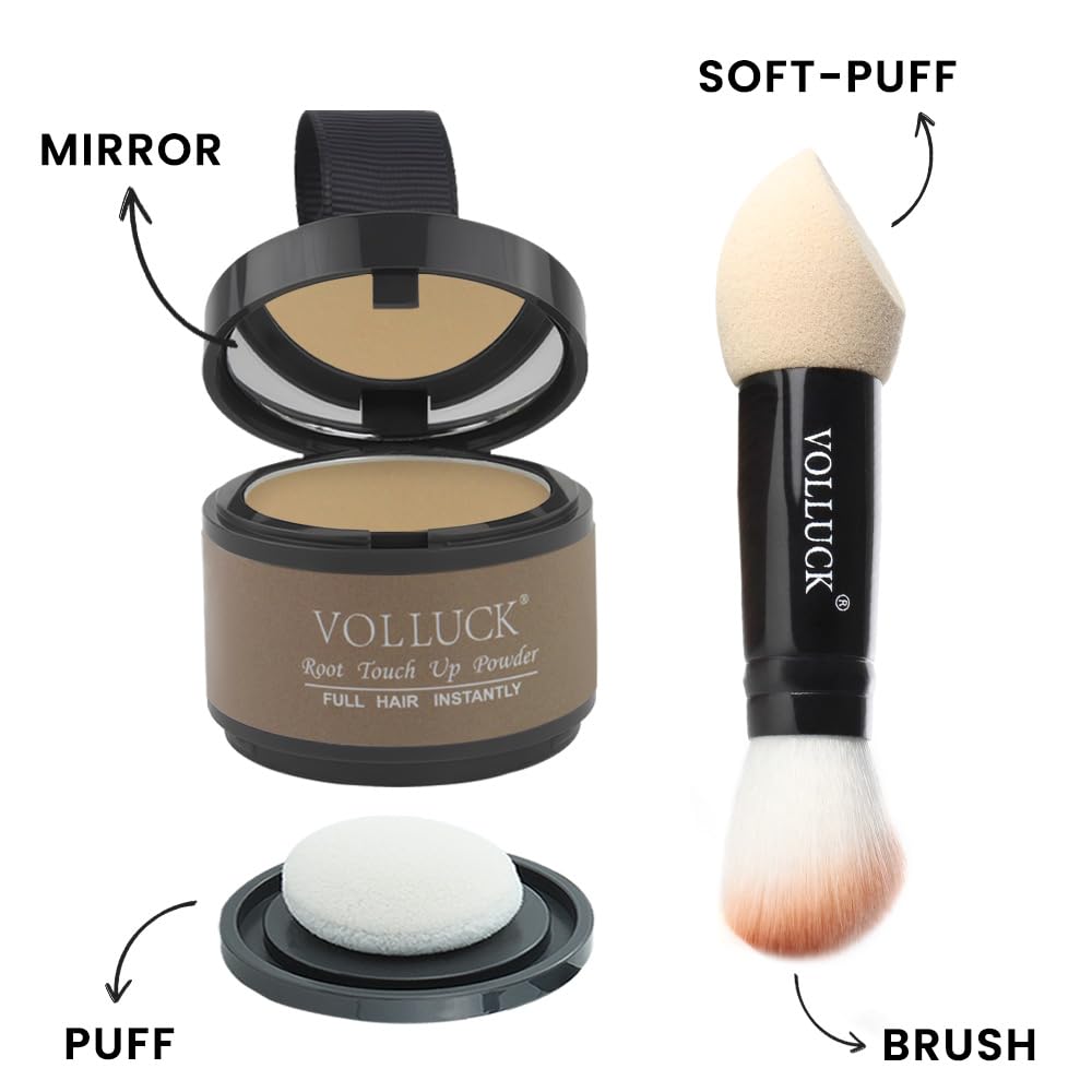 Root Touch Up Hair Powder, Instantly Gray Hair Root Cover Up Hairline Powder, Hair Concealer For Women and Men (A-Blonde, 2PC)