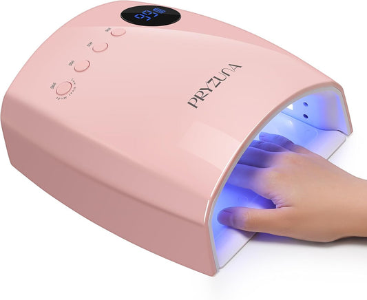 Cordless UV Light for Gel Nails 72W – Professional UV LED Nail Lamp, Fast Curing Rechargeable Nail Dryer with 45 Beads, 4 Timers, Smart Sensor, Retractable Foot Stand, Portable Handle for Salon & Home