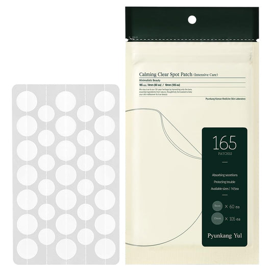 Pyunkang Yul PKY Calming Clear Spot Patch (Intensive Care)165 count Ultimate Hydrocolloid Acne Spot, Pimple, Blemishes & Zit Covering, 2 Sized Adhesive Equal Skin Care, Korean Skin Care