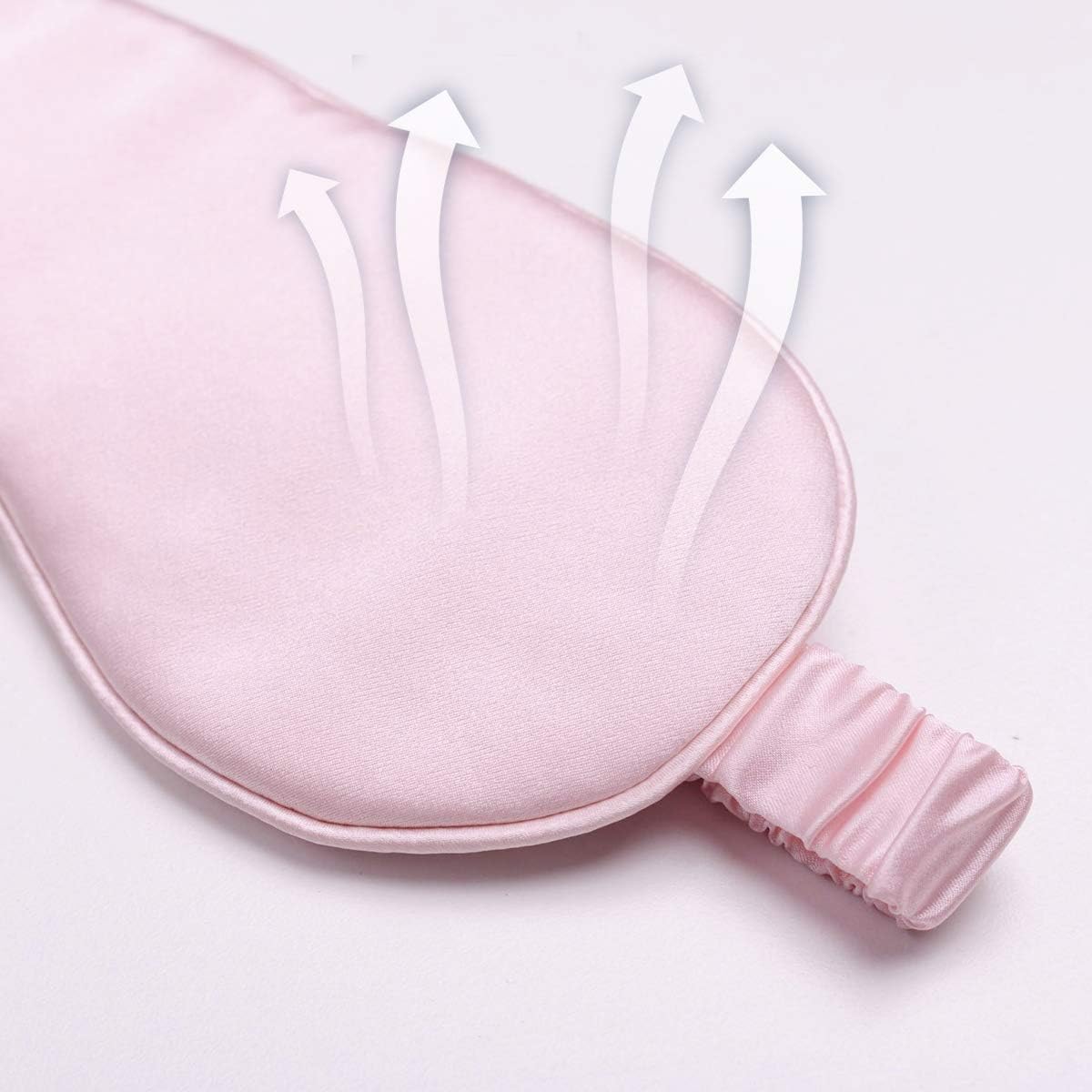 Silk Sleep Mask Light Blocking Luxury 100% Mulberry 19mm Silk Eye Mask Eye Cover Blindfold Ultra Soft Light & Comfy Anti Aging Skin Care with Travel Bag Gift Package