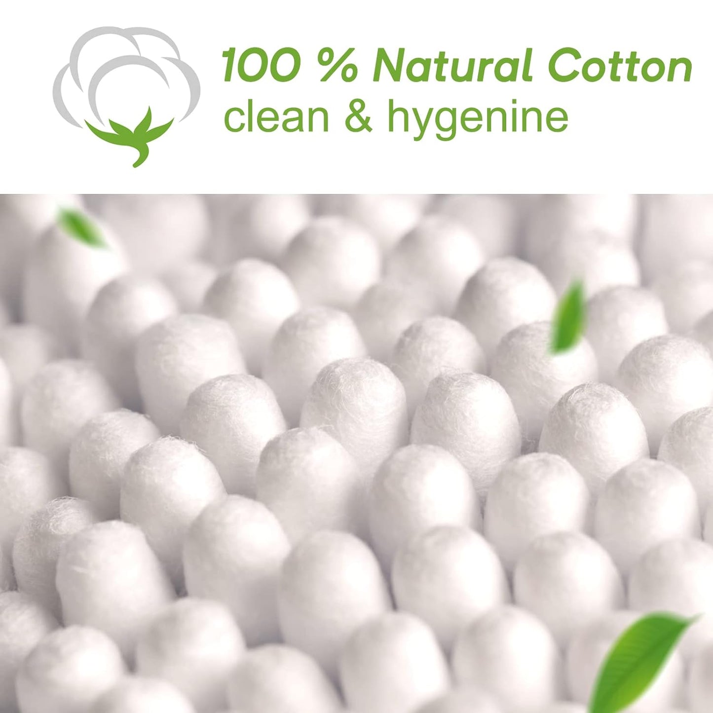 eyxformula 1000 Count Organic Cotton Swabs, Double Tips Biodegradable Cotton Buds with Sturdy Bamboo Sticks for Ear Cleaning, Makeup, Hygiene, Beauty, Pet Care, Arts & Crafts, Household Cleaning