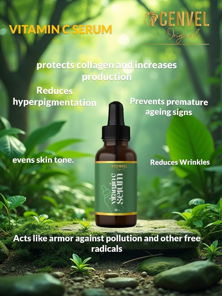 100% Real Crystal Jade Stone Roller and Gua Sha Set with Vitamin C Serum | Great for Eye Puffiness Treatment, Skin Tightening, Anti Aging, Rejuvenate Face & Neck | Great Gift for Women & Men (Green)