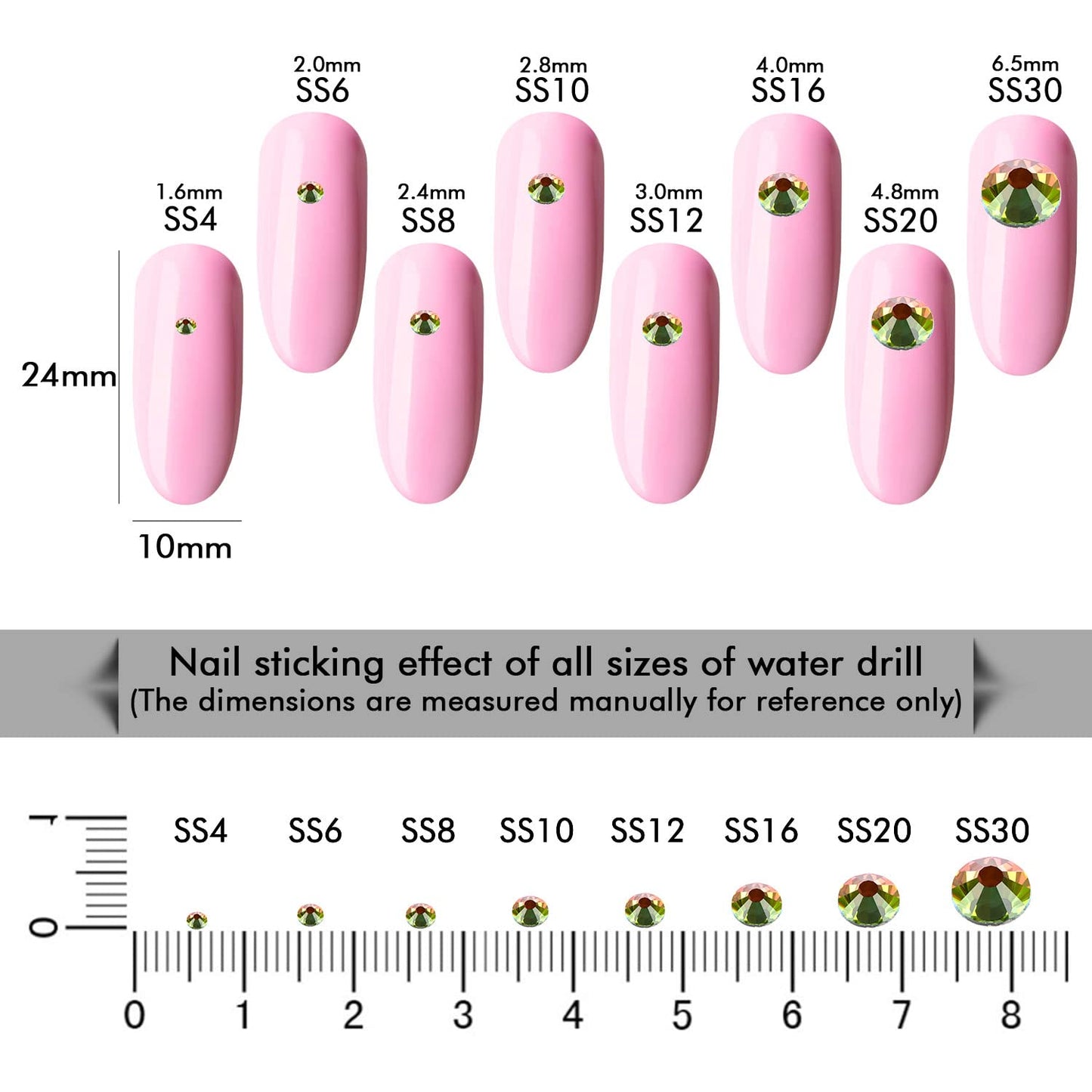 1440Pcs Blaze Crystal Rhinestones,Glass Flatback Rhinestones Gemstones for Nail Face Makeup Art Crafts Clothes Decoration-(SS12,3.0mm,Blaze)