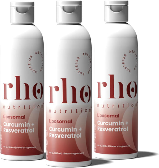 Liposomal Curcumin + Resveratrol (3 Pack) – Ultra High Absorption Liquid Curcumin Supplement – Promotes Joint Comfort, Mobility, Cellular Health and Overall Well-Being