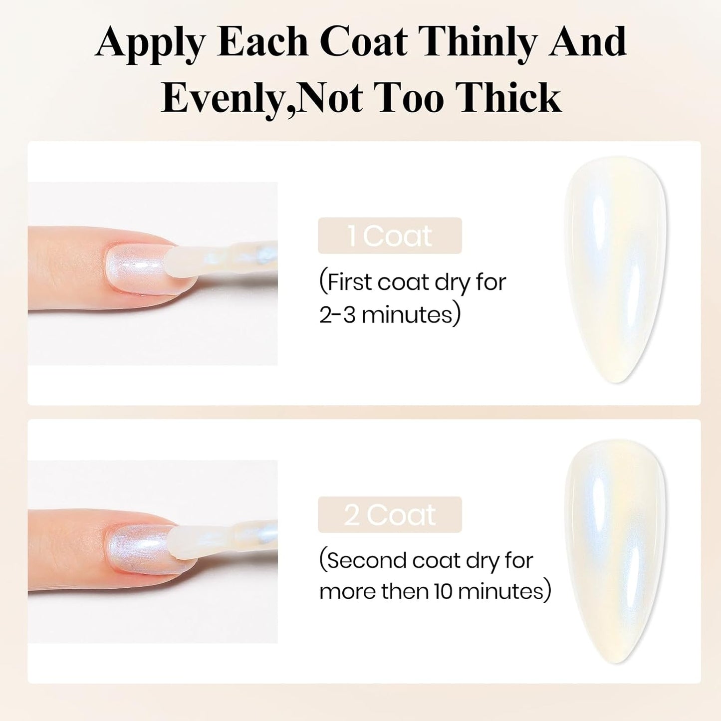 Nail Polish Quick Dry, Mermaid Shimmer Nail Lacquer Pearl White, Blue Aurora Effect, Air Dry Fast Fingernail And Toenail Polish Nail Pigment Natural Color Nail Concealer Polish, 12ML