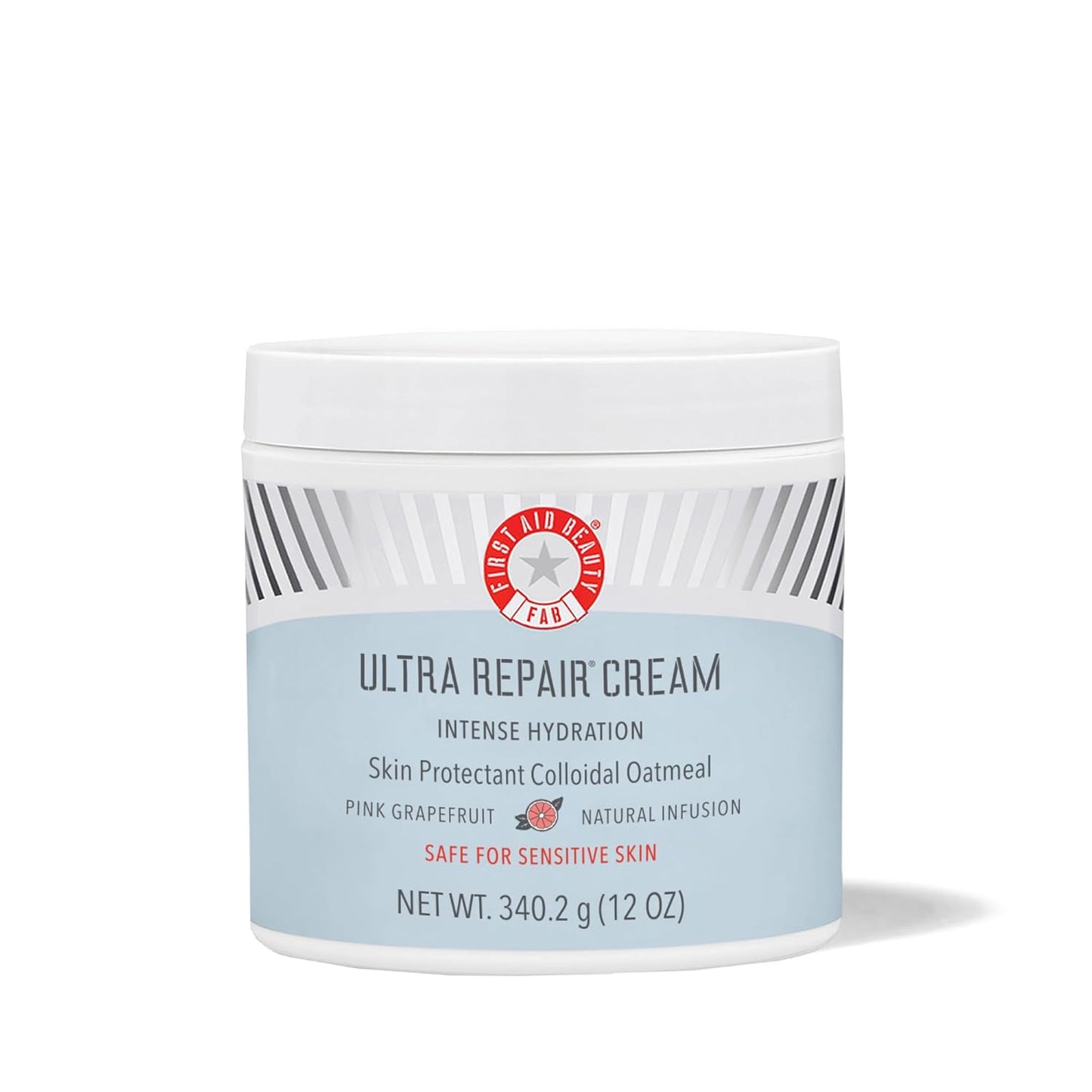 First Aid Beauty - Ultra Repair Cream, Intense Hydration Whipped Colloidal Oatmeal, Strengthens Skin Barrier in 7 Days & Helps Relieve Eczema, Luxury Face & Body Moisturizer, Grapefruit Scent, 12 oz