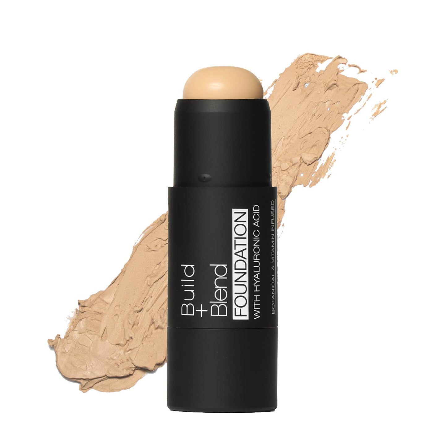 Palladio BUILD & BLEND Foundation Stick, Medium Coverage Buildable Contour Stick for Face, Ultra Blendable Creamy Formula for a Natural Shine Free Finish, Natural Beige