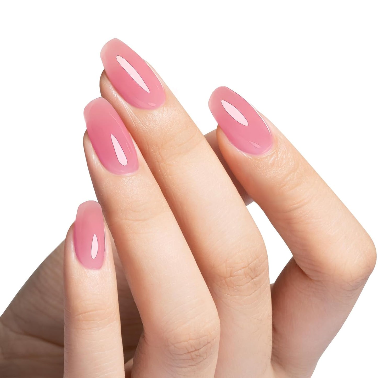 MAYCHAO Pink Builder Gel for Nails, 15ml Nail Strengthener in a Bottle, Nail Extension Hard Gel, Soak Off Long Lasting UV Light Cure