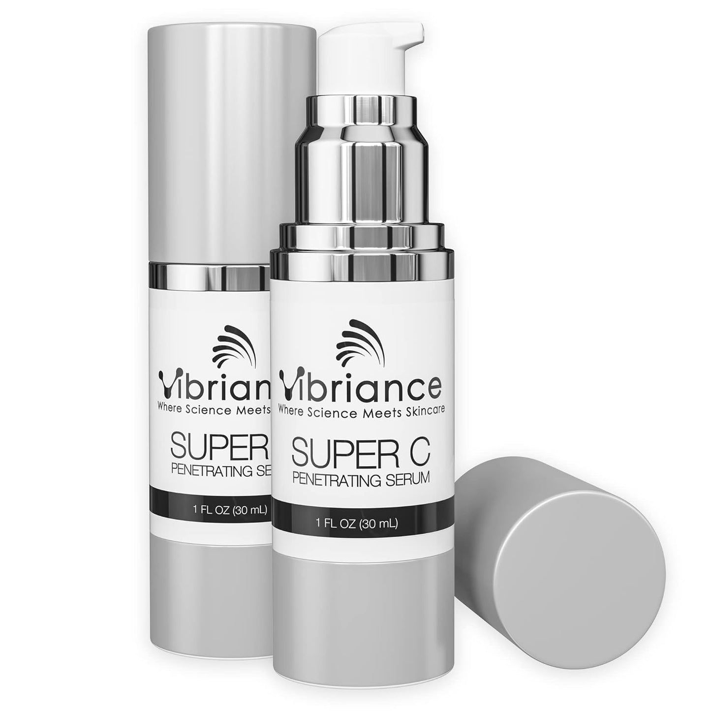 Vibriance Super C Serum for Mature Skin - All-in-One Vitamin Formula Hydrates, Firms, Lifts, Smooths, Targets Age Spots, Wrinkles, 1 fl oz - Pack of 2