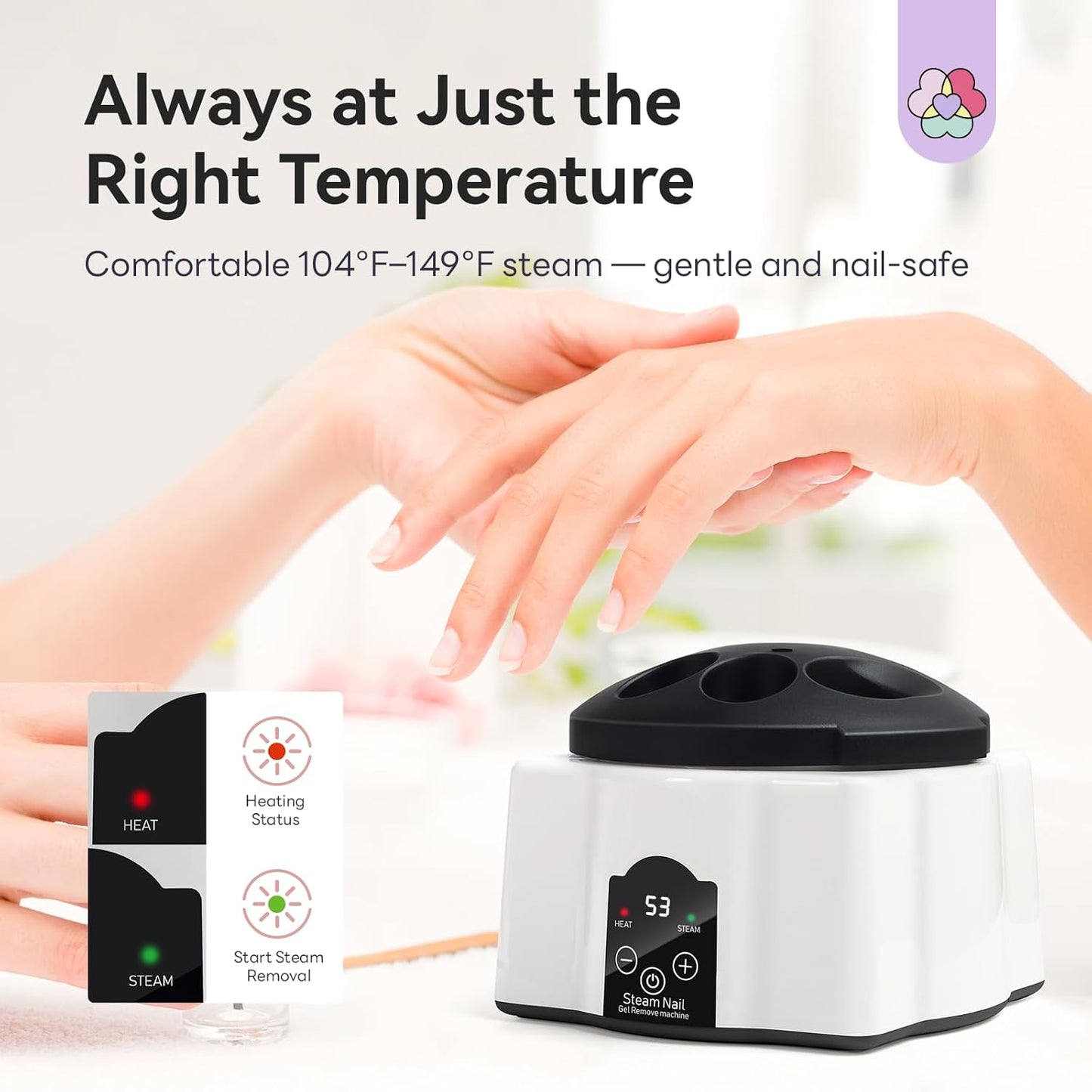 SAVILAND Advanced Nail Soaking Bowl: Gel Nail Polish Remover Machine Nail Steamer Remover Gel Polish Removal Electric Acrylic Nail Remover Soak off Bowl Gel Polish Remover with Cuticle Oil Salon Home