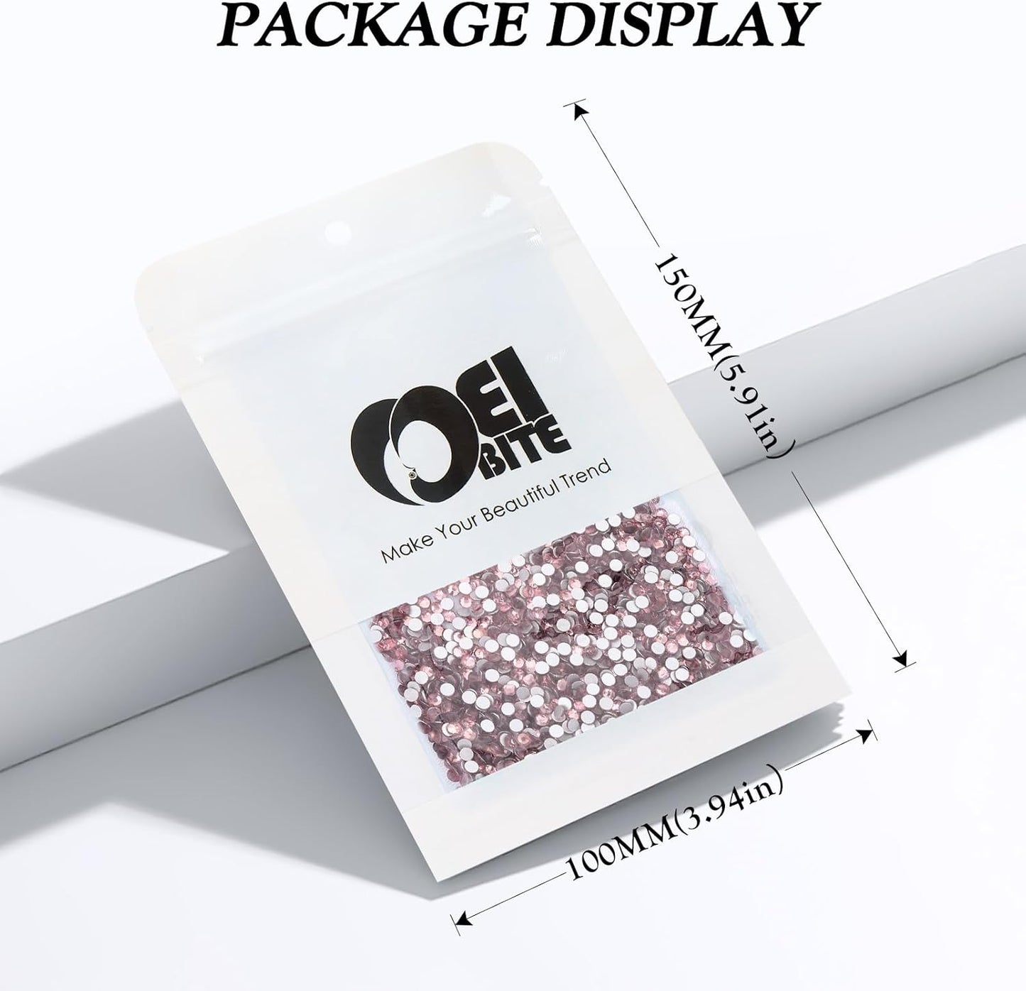 Light Amethyst Flatback Rhinestones, Glass Rhinestones for Nail Art and Craft, Glue Fix, Loose Crystal Gemstones(Lt.Amethyst, SS8, 2880pcs, 2.3-2.5mm)