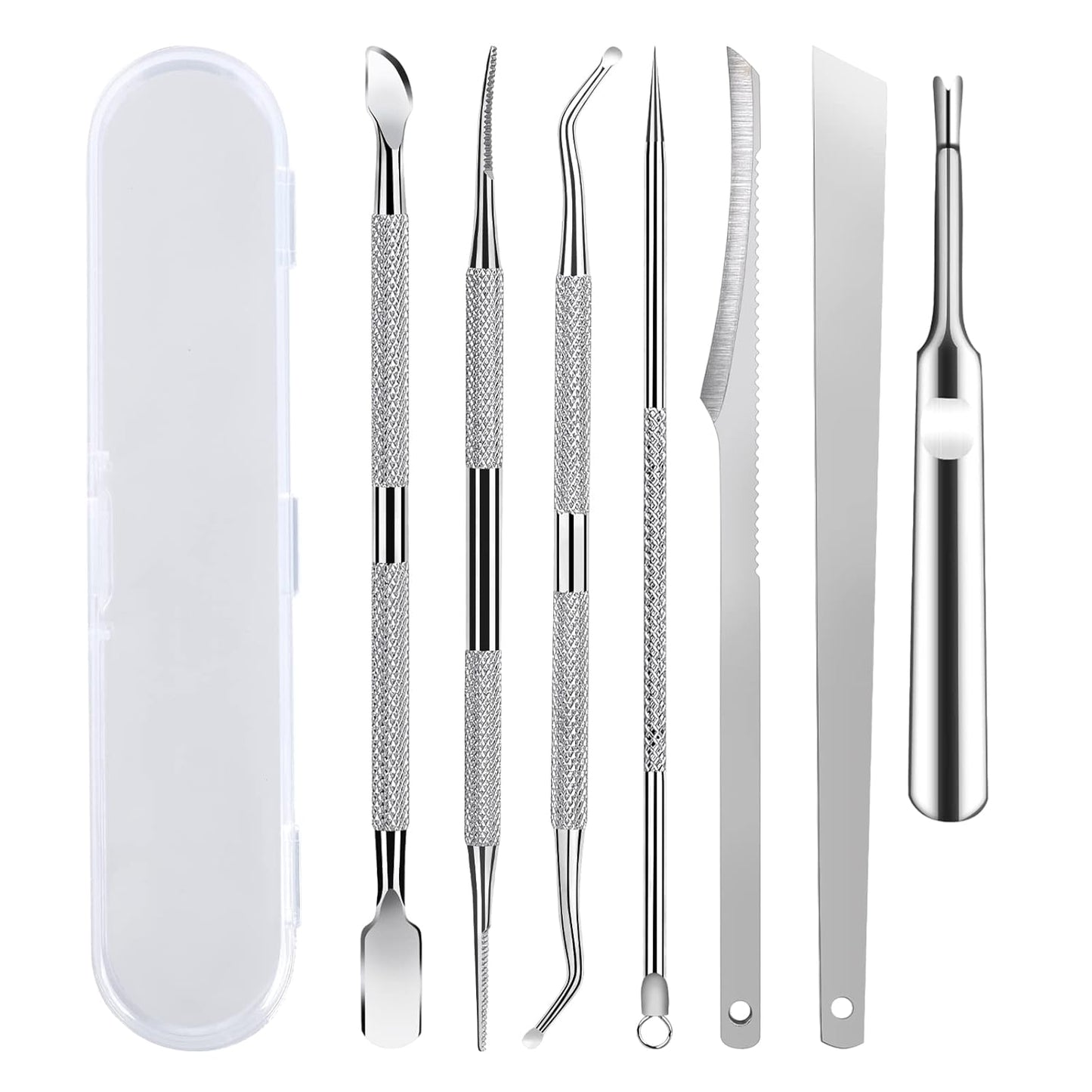 7-Pack Ingrown Toenail Tool Kit - File, Lifters, Surgical Safe Pedicure Tools for Nail Treatment & Pain Relief