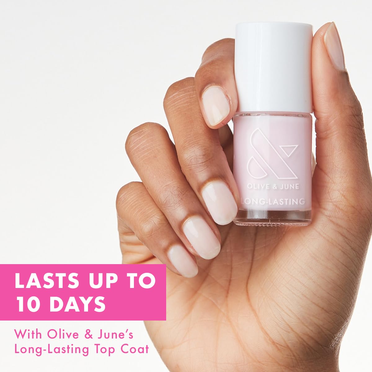 Olive & June Long-Lasting Nail Polish | Gel-Like Finish No Lamp Needed Lasts up to 10 days | Salon-Quality Color at Home | 15-Free, Vegan & Cruelty-Free Chip-Resistant Shine | Strawberry Scone