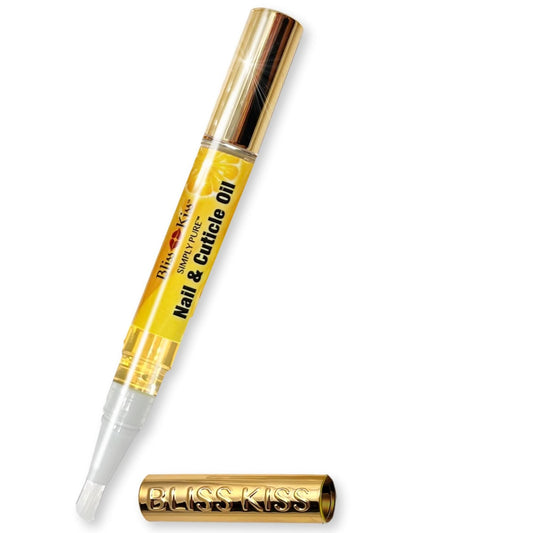 Bliss Kiss | 1 Crisp Fragrance | Nail Oil Cuticle Pen w/Vitamin E & Jojoba⏤Nail Strengthener Nail Growth Serum for Brittle Peeling Breaking Thin Nails