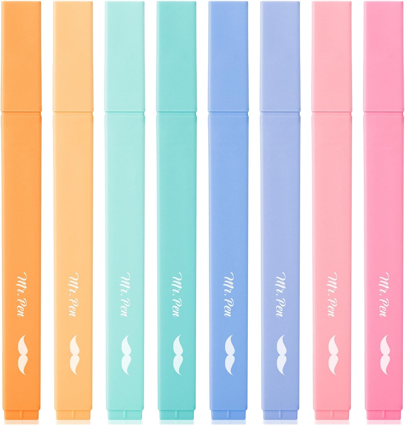 Mr. Pen- Aesthetic Highlighters, 8 pcs, Chisel Tip, Assorted Colors, Cute Highlighters Assorted Colors
