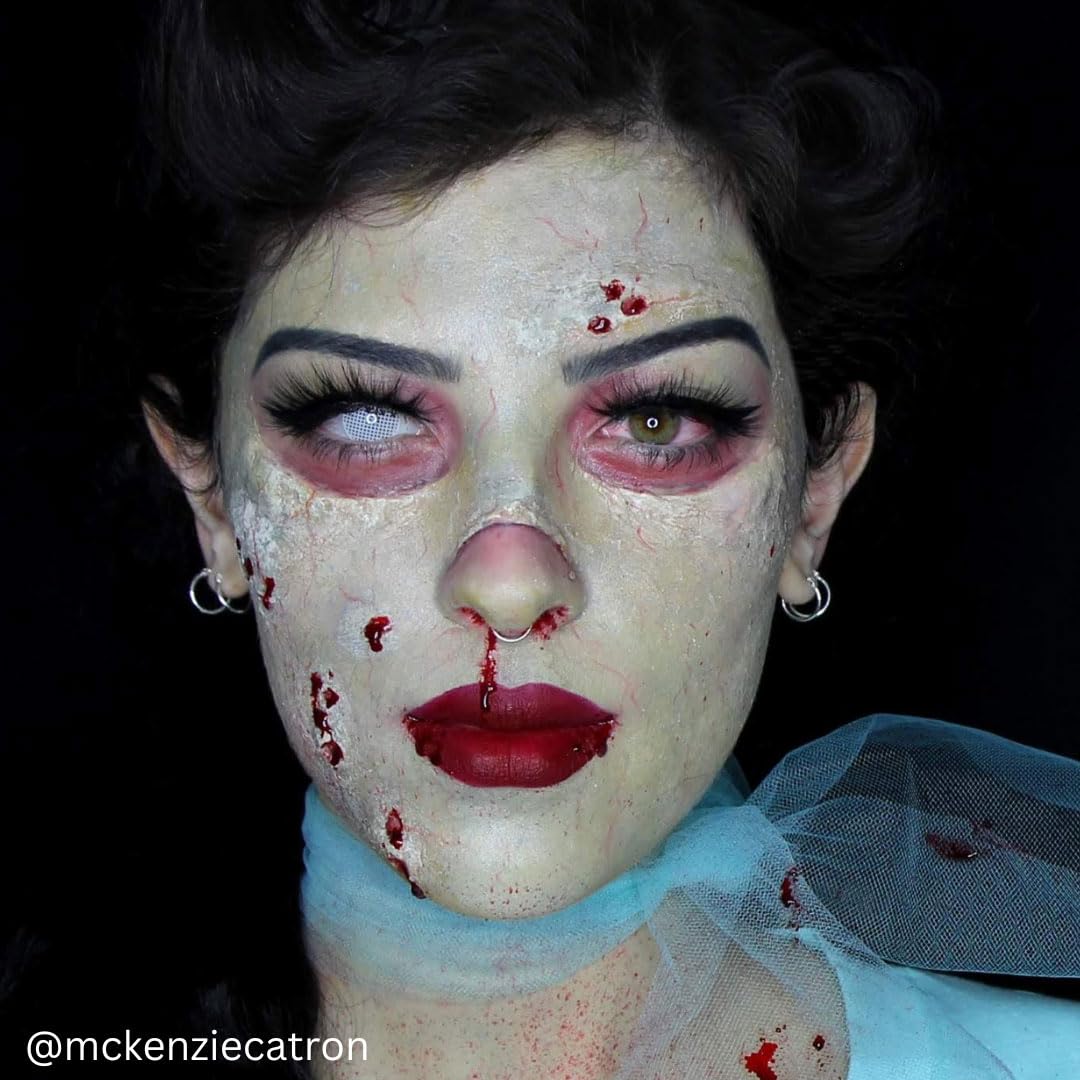 Mehron Makeup Color Cups | Stage, Foundation, Face Paint, Body Paint, Halloween | Face Paint Makeup | Greasepaint .5 oz (14 g) (Zombie Flesh)