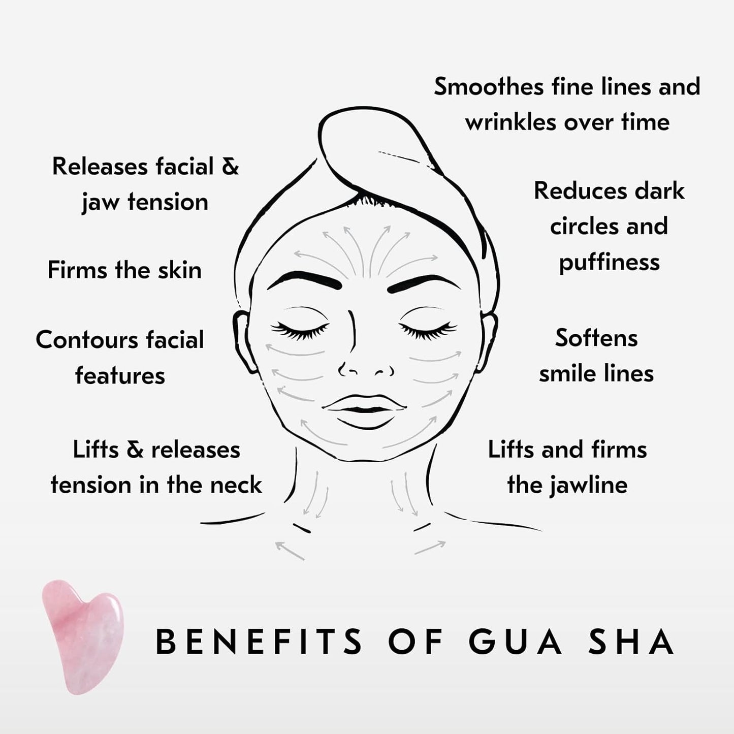 Mount Lai Rose Quartz Gua Sha Facial Tool – The Stone of Graceful Radiance – 100% Genuine Rose Quartz Stone Face Sculpting Tool for Lymphatic Drainage, Puffiness Reduction & Graceful Beauty