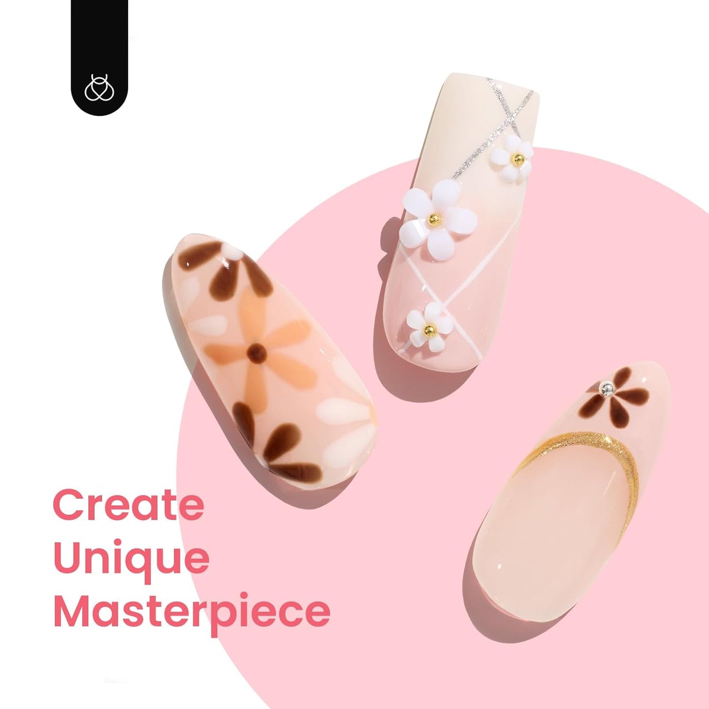 Beetles Fall Gel Nail Polish Set, 6 Colors Nude Brown Pink Milky White Glitter Gel Polish Set Soak Off Uv Led Lamp Manicure Gifts for Women