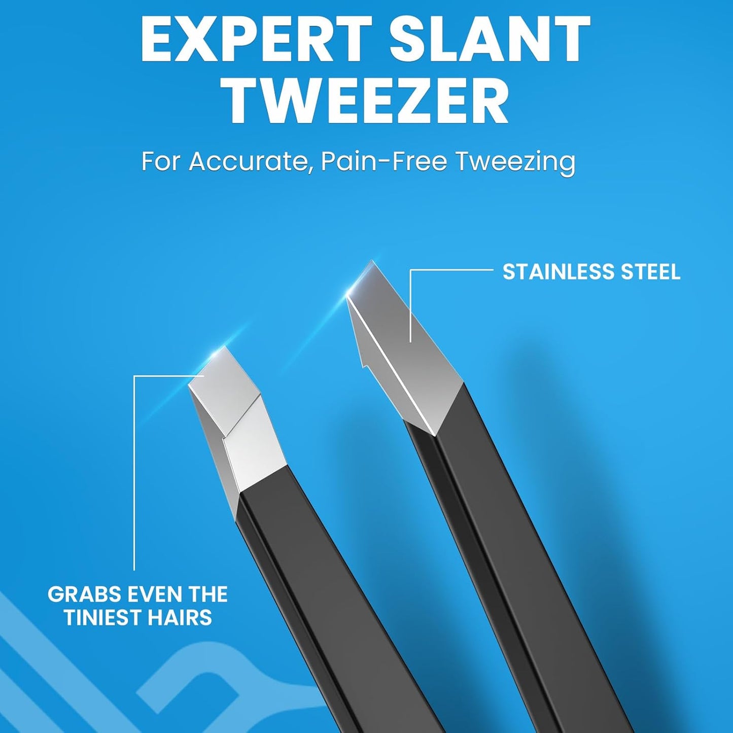 HUMMINGBIRD Manicure Kit for Men, 7 Piece Stainless Steel Mens Nail Grooming Kit with Travel Case, Includes Mens Nail Clippers Set, Nail File, Slant Tip Tweezers, Cuticle Scissors, Nail Care Tools