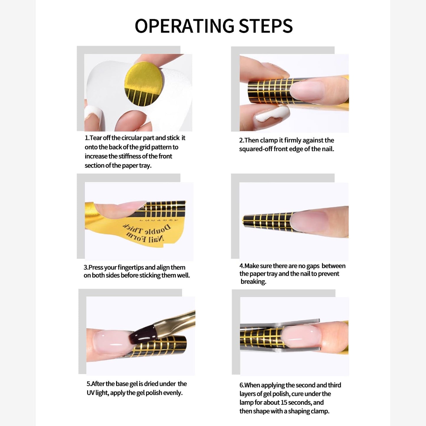 Nail Forms for Builder Gel 400pcs Nail Extension Forms Beautiful for DIY at Home Nail Forms for Acrylic Nails Create Long Lasting Gel Extensions Professional Nail Art Supplies