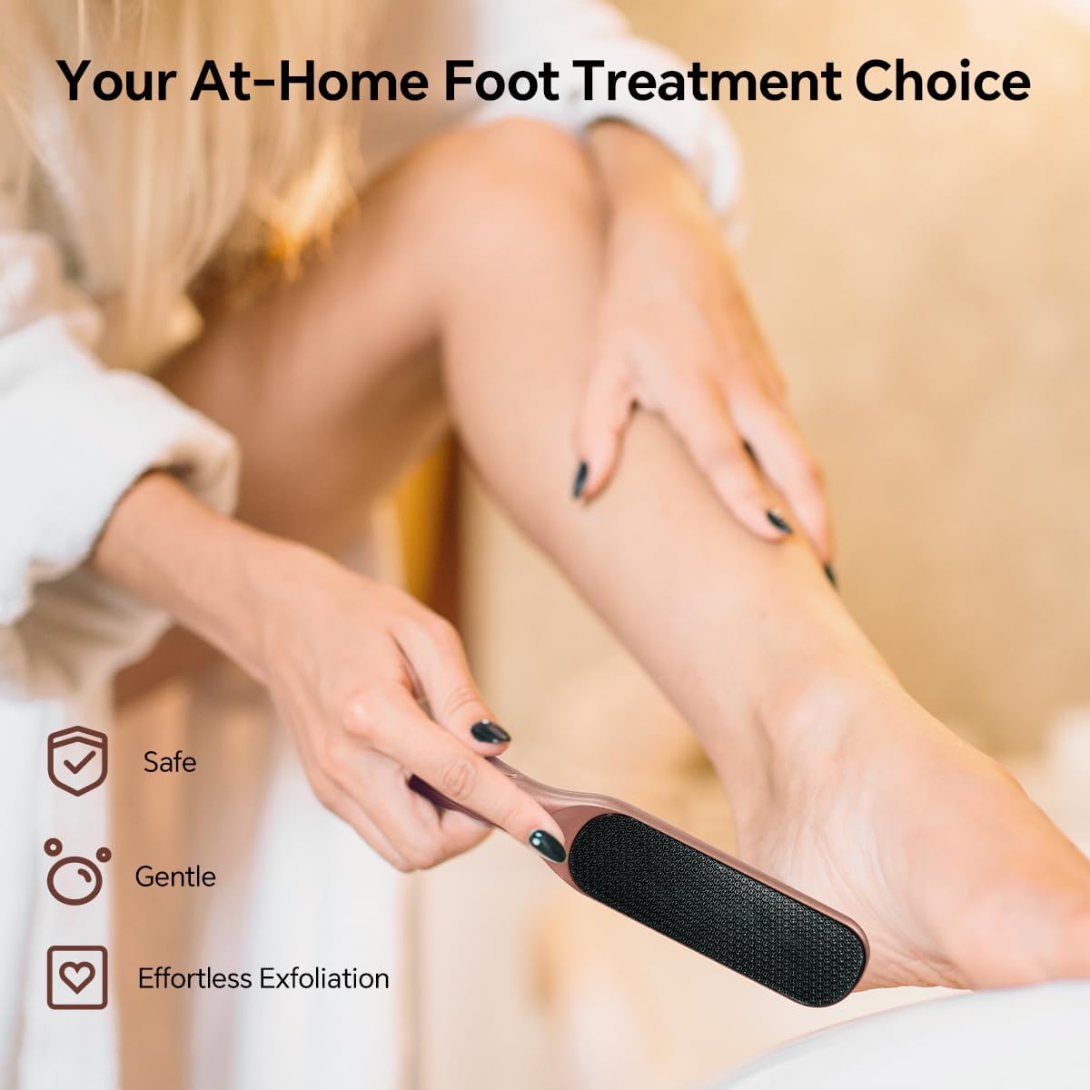 Nano Glass Foot File, Foot Callus Remover, Double Sided Pedicure Tools for Feet, Dual Use of Dry and Wet, Professional Hygienic Foot Scrubber to Achieve Smooth, Silky Feet Instantly (Coral Red)