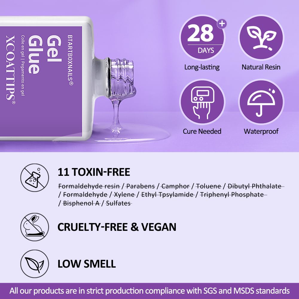 btartboxnails Nail Tips Builder Gel Set - 15ml Nail Tip Builder Gel 15ml Top Coat with Gel Nail Glue for French Tip Gel Nails 30+Days Long Lasting