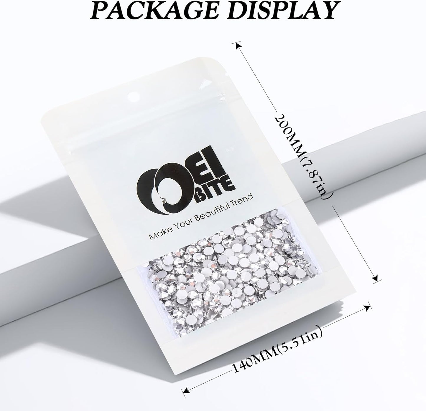 Silver Flatback Rhinestones, Glass Rhinestones for Nail Art and Craft, Glue Fix, Loose Crystal Gemstones(Silver, SS16, 2880pcs, 3.8-4.0mm)