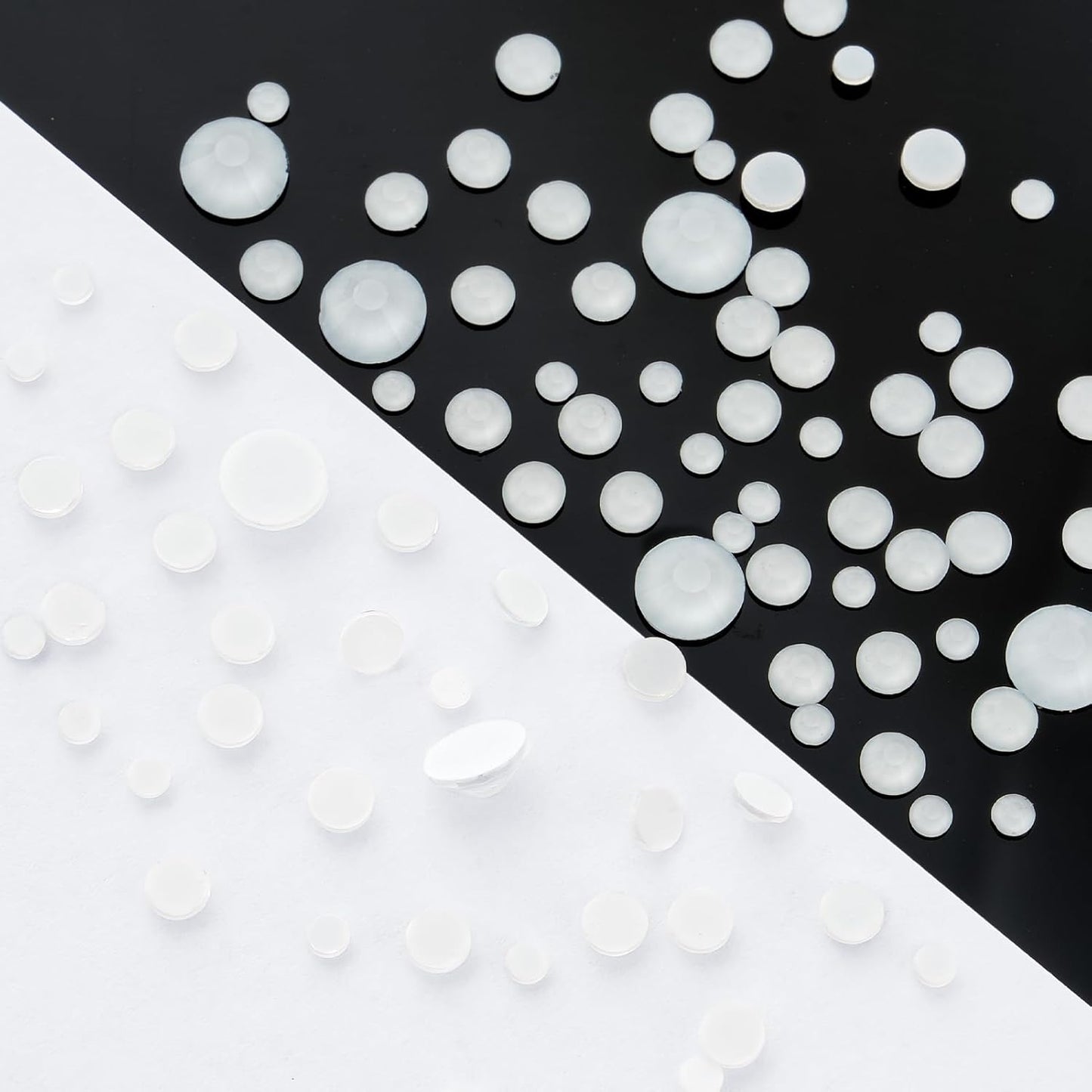 Neon White Flatback Rhinestones, Glass Rhinestones for Nail Art and Craft, Glue Fix, Loose Crystal Gemstones(Neon White, SS10, 1440pcs, 2.7-2.8mm)