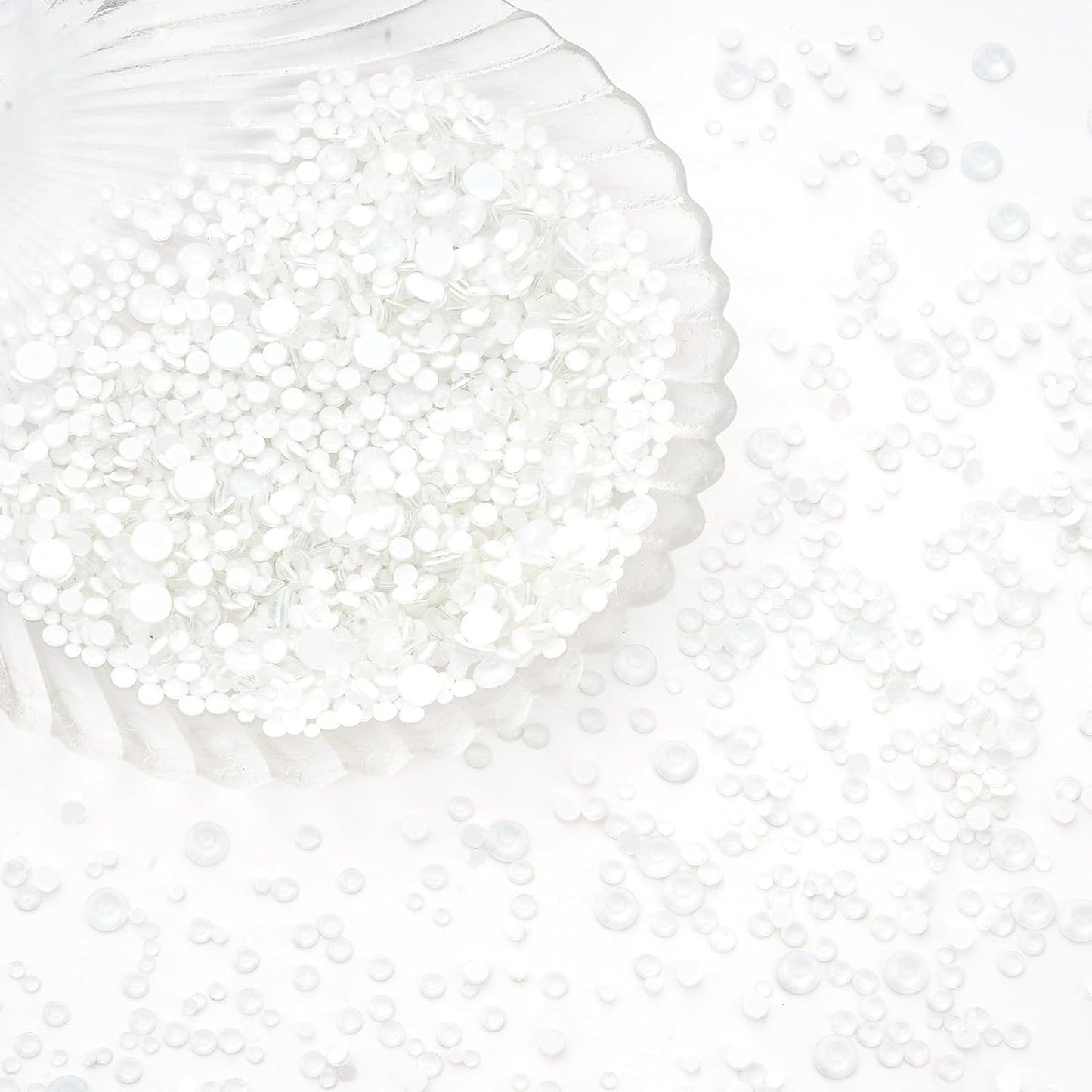 Neon White Flatback Rhinestones, Glass Rhinestones for Nail Art and Craft, Glue Fix, Loose Crystal Gemstones(Neon White, SS20, 1440pcs, 4.6-4.8mm)