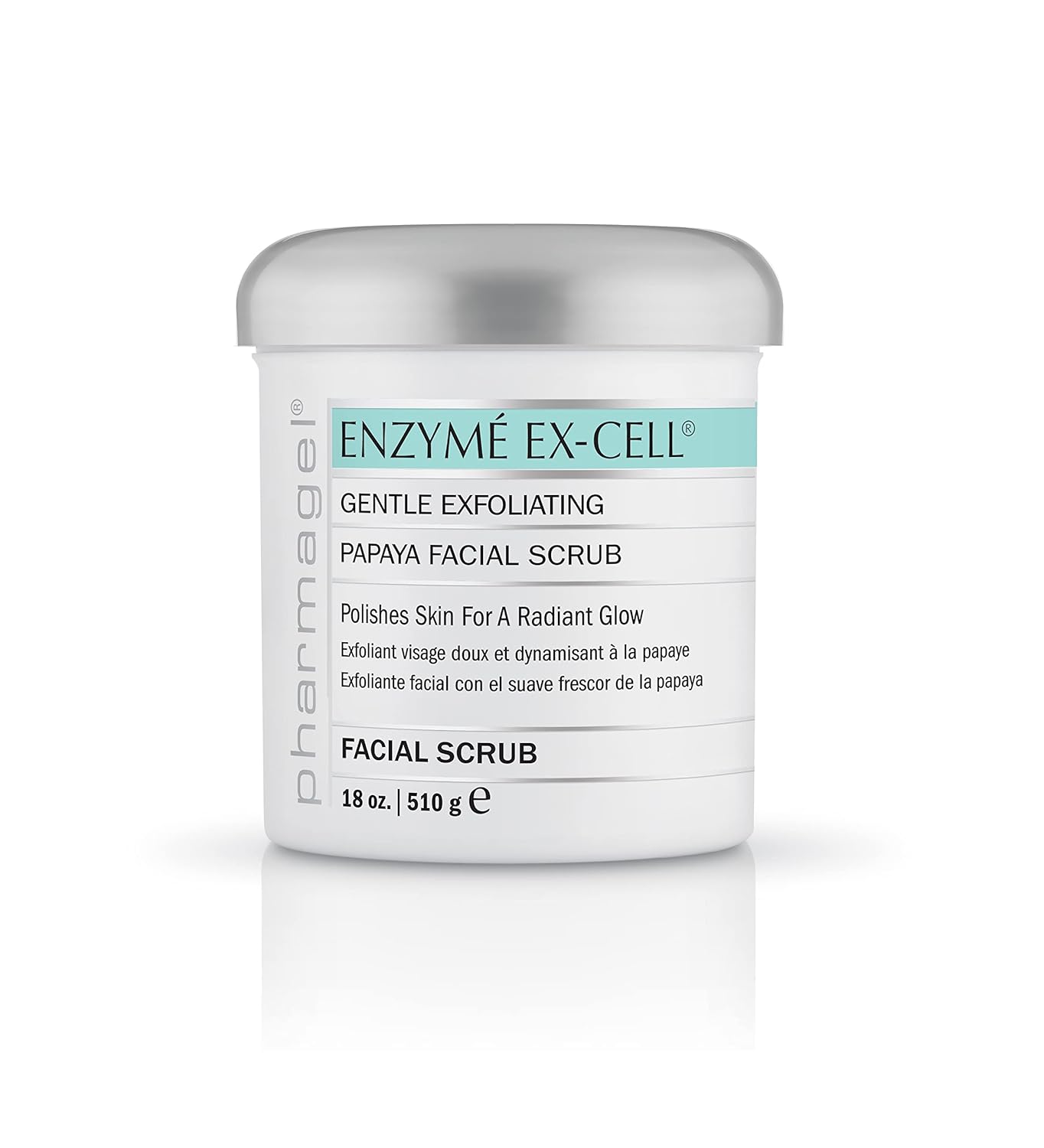 Pharmagel Enzyme Ex-Cell - Gentle Papaya Face Exfoliator Scrub for All Skin Types - 18 Ounces