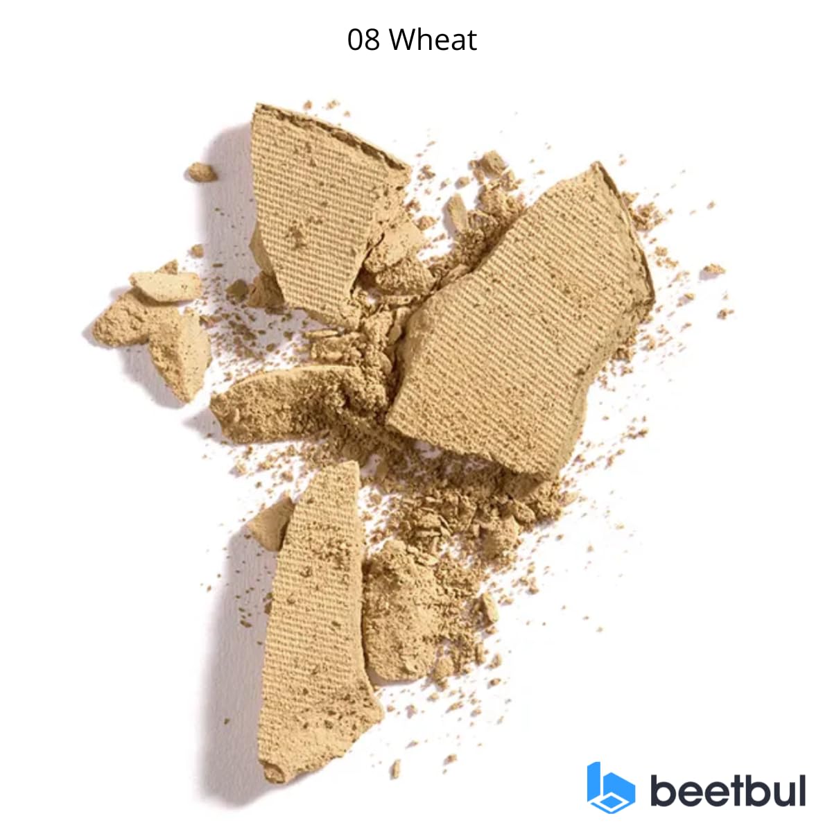 Beetbul Makeup & Exfoliation Kit - Bissú Compact Powder + 1 Medium Velvet Puff + 2 Finger Puffs + 1 Facial Exfoliating Sponge (08 Wheat, One Size)