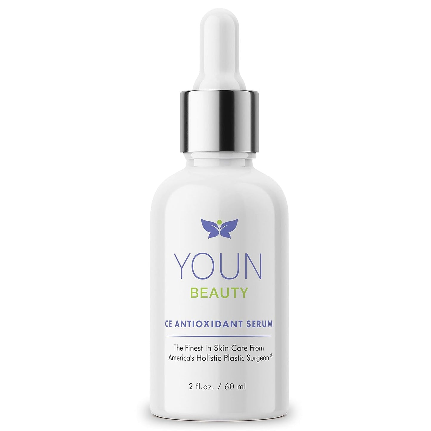 YOUN Beauty 20% Vitamin C Face Serum with Hyaluronic Acid, Ferulic Acid & Vitamin E by Holistic Plastic Surgeon Dr. Anthony Youn | Antioxidant Serum for Face for Skin Hydration, 60 ml